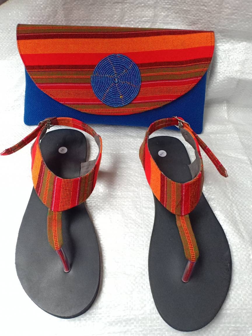 Handmade African Beaded Sandals/Authentic Maasai-Style Leather Flip-Flops Women/Boho Beach Sandals/Comfortable Summer Sandal African Gifts