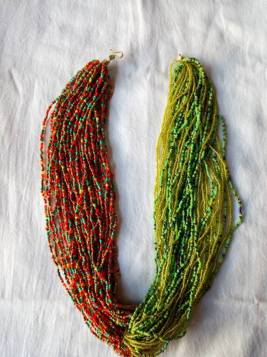Boho Statement Jewelry/Colorful Seed Bead Necklace/Layered Necklace for Women/Gift for Her/Handmade Beaded Necklace/gift for women