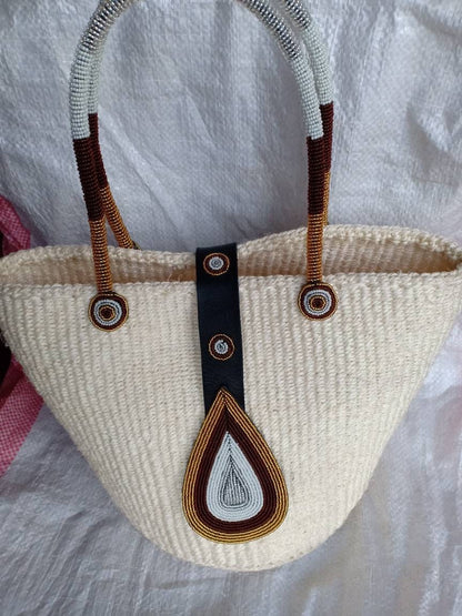 Handmade Woven Sisal Sling Bag - Boho Eco-Friendly Crossbody Bag | Sustainable Natural Fiber Purse | African Artisan Handcrafted Bag