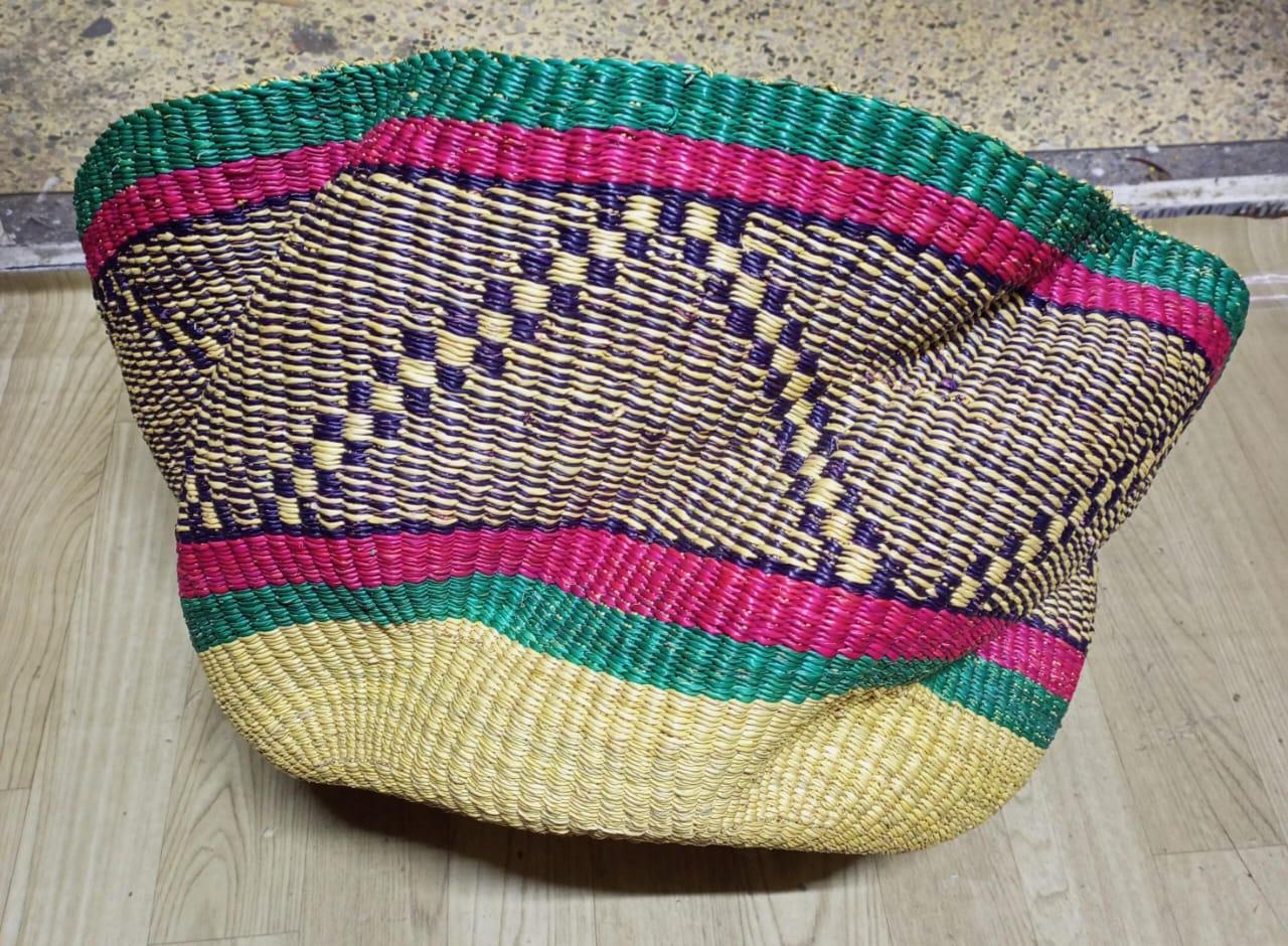ON SALE:Home Decor, Art Basket, Wave Basket Decor Basket, Bolga Basket, organizer Basket, African Basket, Handmade Basket, Woven Basket
