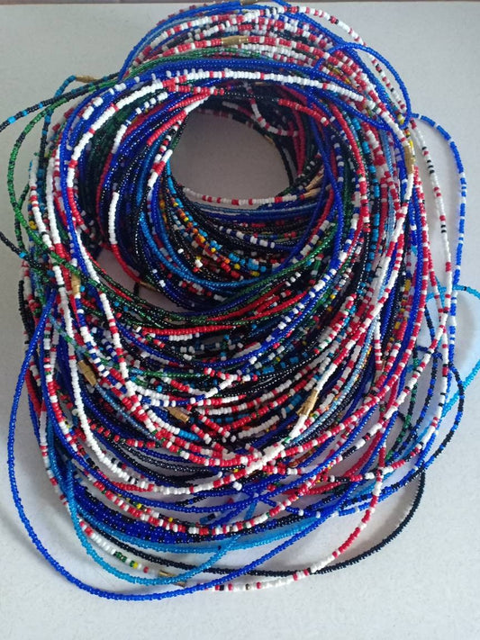 Handmade Waist Beads for Women/African Beaded Body Jewelry/Boho Style, Weight Loss, Belly Chain, Custom Size
