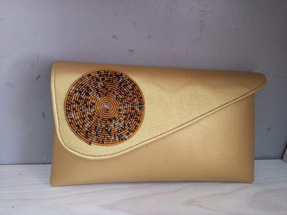 Gold leather African purses, bags,African bag, women purses , gift for her, christmas gift for loved ones,clutch bags, mother's day gifts